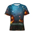 thumbnail image 3 of Naloa Spooky Halloween Men's T-Shirt Sport T-shirt Men's Basic Tee Casual Men's Shirt, Round Neck, Short Sleeves - Small, 3 of 5