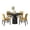 Yellow, variant on Roundhill Furniture Butler 5-PC Round Dining Set, Pedestal Dining Table with 4 Side Chairs, Yellow