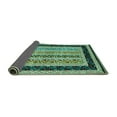 thumbnail image 2 of Ahgly Company Indoor Round Abstract Turquoise Blue Contemporary Area Rugs, 6' Round, 2 of 4