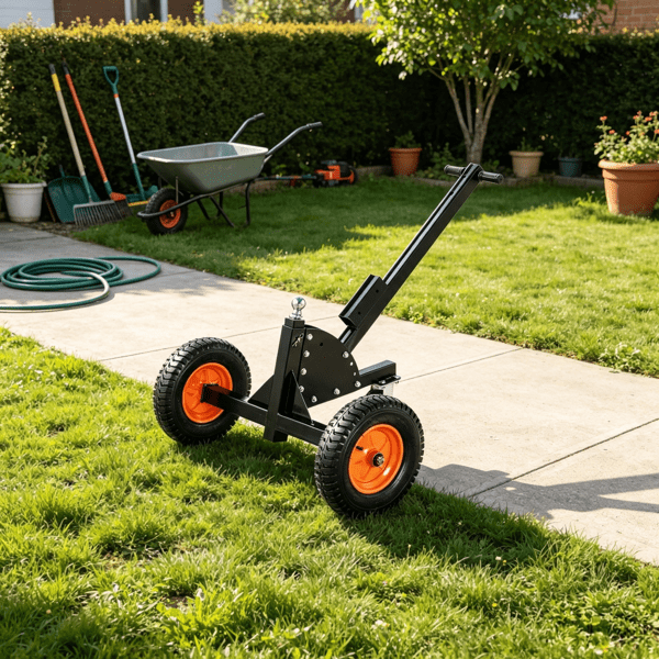 1500 lbs Capacity Trailer Dolly, 2 in 1 Heavy-Duty Tow Mover, 2" Ball Mount, 16" Air-Filled Tires & Swivel Caster, Portable Design for Car, RV & Boat Hauling
