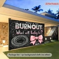 thumbnail image 2 of Burnout or Bows Gender Reveal Backdrop Boy or Girl What Will Baby Be Photography Background Pink and Black Gender Reveal Party Decorations Banner Supplies Photo Booth Props, 2 of 4