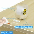 thumbnail image 2 of Clear Edge Protector Strip, 1.57in x 9.84FT, Sharp Edge Wrap Cover Tape, Self Adhesive Protective Bumper Guards for Cabinet Door Desk Glass Table Bed Furniture, Kitchen Countertop, Waterproof, 2 of 14