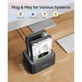 thumbnail image 2 of ORICO 2.5/3.5 inch Dual Bay Hard Drive Docking Station Offline Clone Duplicator SATA to USB C,up to 18TB with UASP, 2 of 10