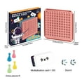thumbnail image 2 of Pink Children'S Multiplication Learning Board, 99 Times Table Educational Puzzle, Math Practice Tool For Primary School, 2 of 6