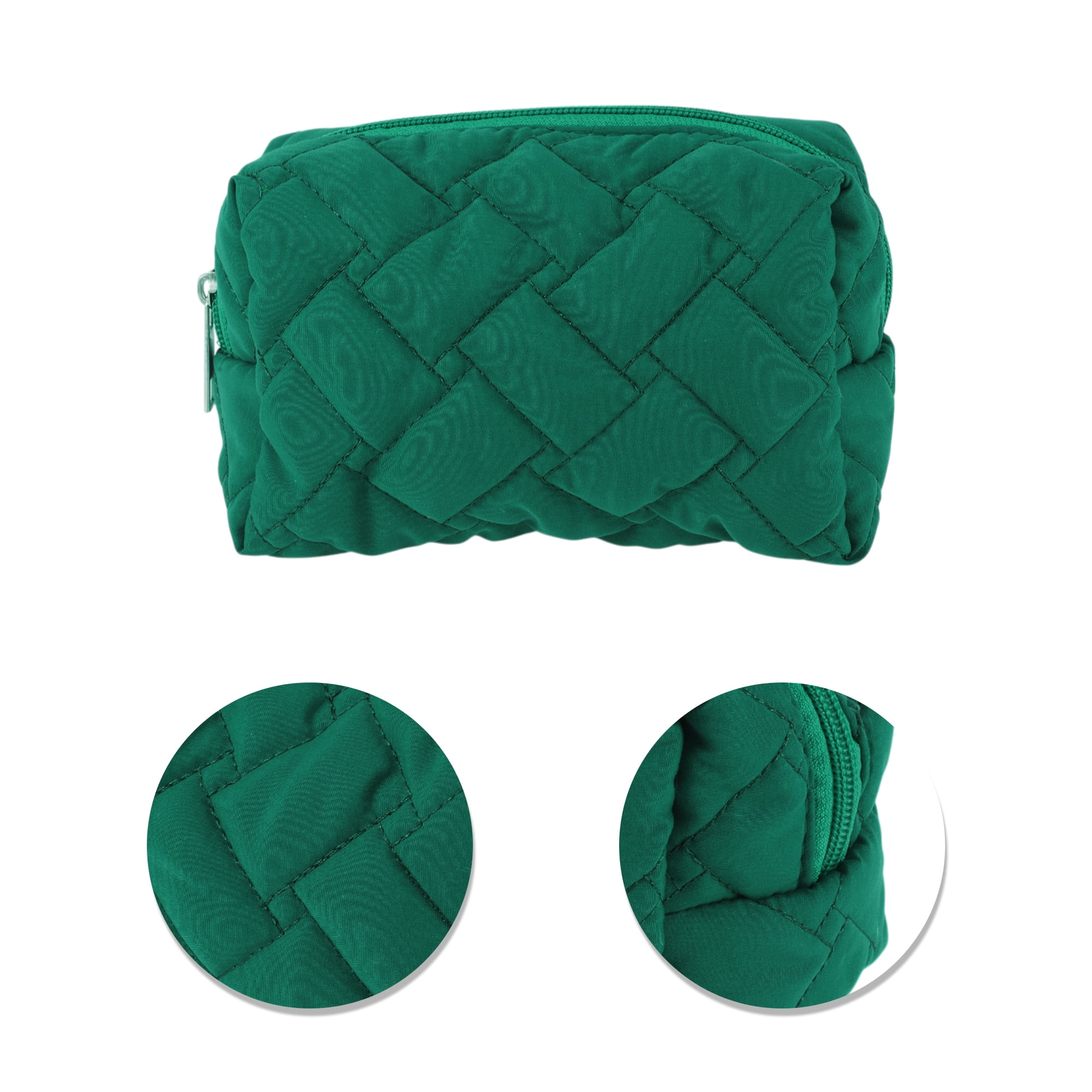 Unique Bargains 1 Pc Lady Portable Make Up Organizer Case for Activities Peacock Green