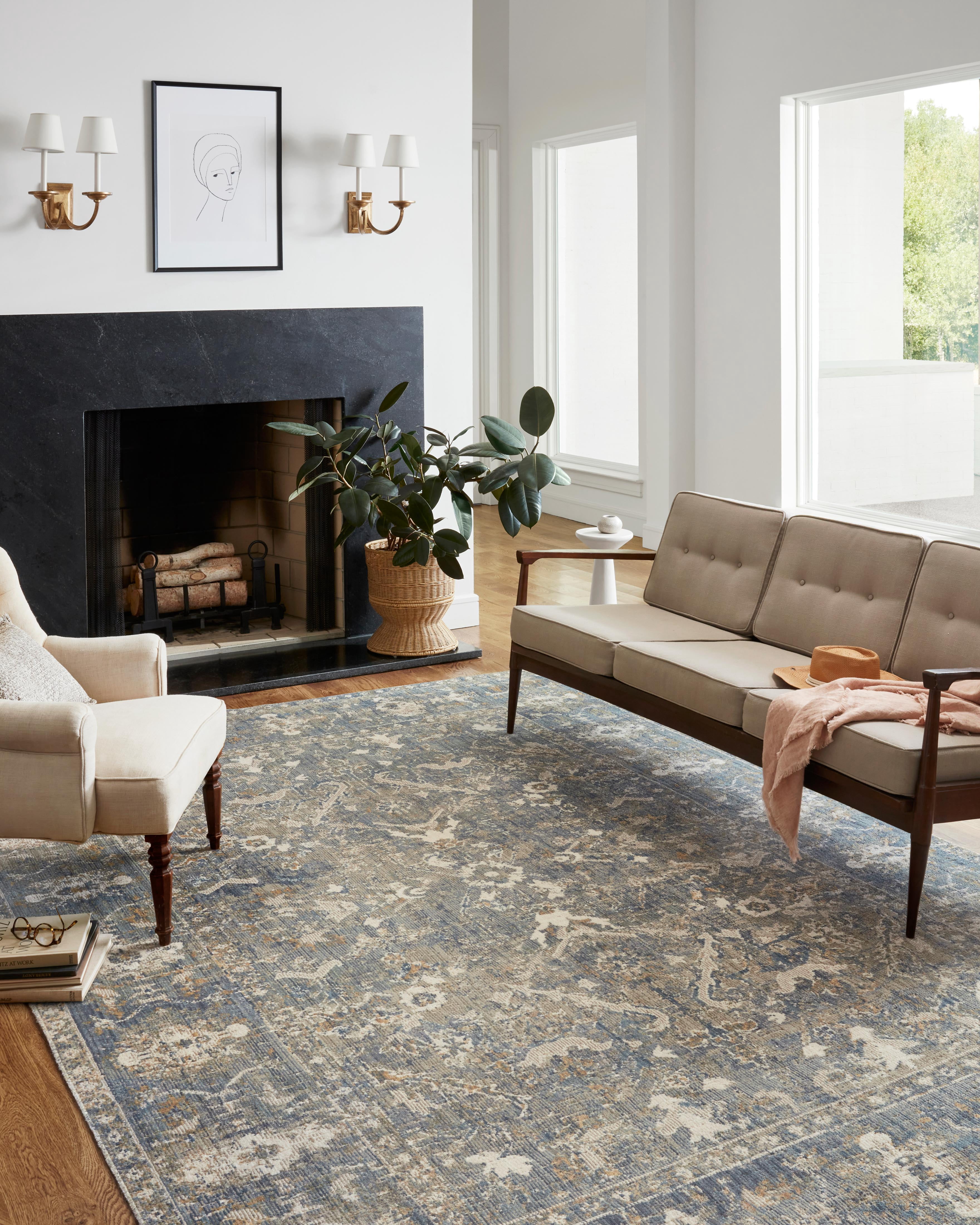Chris Loves Julia x Loloi Rosemarie Sand/Lagoon 10'-0" x 14'-0" Area Rug