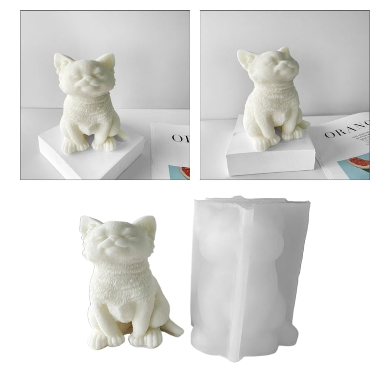 Cat-Silicone Candle Mold for Candle Making Plaster Aromatherapy Candle Mold