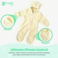 thumbnail image 3 of Cuddle Club One Piece Romper Hooded Fleece Onesie Jumper for Baby, Bear White 0 to 3 Months, 3 of 6