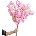 thumbnail image 6 of Silk Cherry Blossom Branches, 39.3in Artificial Cherry Blossom Tree Stems, Fake Plum Blossom Flowers Arrangement for Wedding Home Japanese Decor, Set of 3, 6 of 7