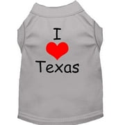 Pet Dog Cat Shirt Screen Printed, "I Love Texas"