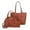 Brown, variant on Montana West 3PCS Purses Set for Women Tote Bag Handbag Wallet Set Shoulder Satchel Bags Crossbody Bags