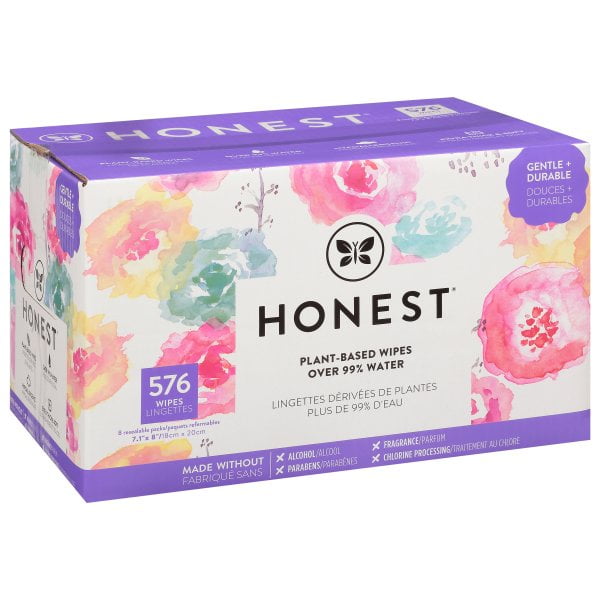 Rose Blossom 288 Count The Honest Company Designer Baby Wipes 