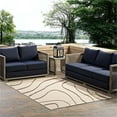 thumbnail image 3 of Modway Surge Swirl Abstract 8x10 Indoor and Outdoor Area Rug in Light and Dark Beige, 3 of 8