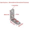 thumbnail image 2 of Support, 20 Pcs de Support d'Angle en Acier Inoxydable (1.57 x 1.57 Pouces, 40 x 40 mm) Support d'Angle Droit à 90 Degrés, 2 of 4