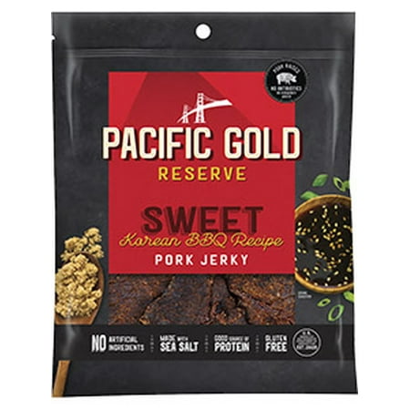 Pacific Gold Reserve Sweet Korean BBQ Recipe Pork Jerky 2.5oz Single