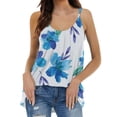 thumbnail image 3 of Camisetas sin mangas de verano para mujer a la moda, camiseta sin mangas plisada de corte bajo con tirantes finos, chaleco holgado holgado Pompotops lopia993008, 3 of 6