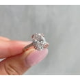 thumbnail image 3 of solitaire jewels 3.5TCW Oval Moissanite Hidden Halo Engagement Ring For Women, 18K Rose Gold, 3 of 6