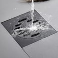 thumbnail image 1 of Desagüe de Suelo antiolor, coladera antiolores, Desagüe de Suelo de Ducha Cuadrado de Acero Inoxidable Negro, antiobstrucción, Drenaje de Piso regadera, tapón Lavabo, 1 of 4
