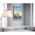 thumbnail image 2 of Pera Print Retro Style Travel Poster, Illinois, Vintage Rustic Poster Print, Home Office wall Decoration, Illinois State Map Poster, Unframed Poster Print - 12*18 inches, 2 of 4