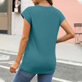 thumbnail image 4 of Women's Summer Short Sleeved T Shirt Solid Color Covered Sleeve Top Sports T Shirt for Women Workout Tees Womens Long Sleeve T Shirts Casual Shirts for Women Summer Ladies Long Sleeve T Shirts Shirts, 4 of 5