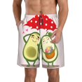 thumbnail image 1 of Balery Avocado Lovers Wearing Umbrella Traje de Baño Estilo Hawaiano para Hombre, Shorts de Secado Rápido con Bolsillos-X-Large, 1 of 6