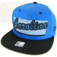 thumbnail image 2 of Carolina 2-Tone Adjustable Cotton Snapback Baseball Cap (Blue/Black), 2 of 4