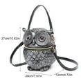 thumbnail image 4 of Artistic 3D Owl Carved Women's Messenger Bag PU Shoulder Bags Handbag, 4 of 19