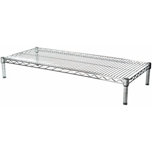 Shelving Inc. 18" d x 42" w Chrome Wire Shelving with 1 Tier Shelf, Weight Capacity 800lbs Per Shelf