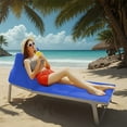 thumbnail image 4 of Leodye 1PCS Foldable Beach Cushion Inflatable Lounger Flocking Fabric for Beach Camping and Backyard Use -54.33x18.9x18.9in, 4 of 6