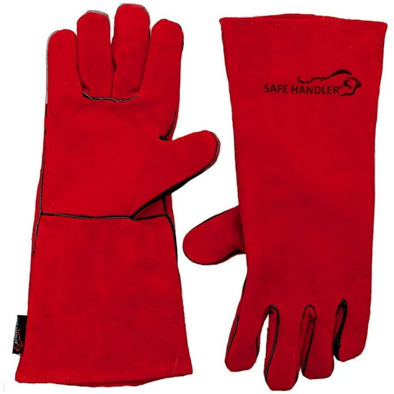 Red cheap welding gloves