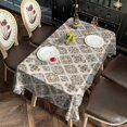 thumbnail image 5 of Boho Bohemia Flower Rectangle Tablecloth 60"x120",Waterproof Polyester Rectangle Table Cloth, Wipeable Spillproof Polyester Tablecloth for Dining, Camping, Indoor and Outdoor, 5 of 6