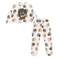 thumbnail image 2 of DISNIMO Women Pajamas Set Pig Dachshund Paw Print Long Sleeve Sleepwear Pajama Pants Casual Pajama Outfits with Pocket 2 Pcs Ladies Lounge Sets Soft Comfy Loungewear for Home, M, 2 of 7