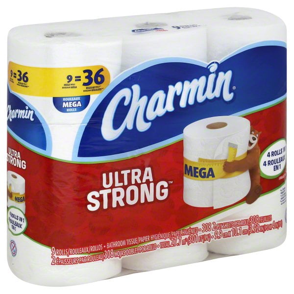 Charmin Ultra Strong Toilet Paper 9 Mega Rolls