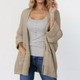 thumbnail image 2 of iHPH7 Open Front Cardigan for Women Oversized Cardigans for Women Casual Outerwear Fall Sweaters for Women Open Cardigans for Women Casual Outfits for Women Fall Fashion Khaki L, 2 of 5