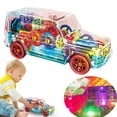 thumbnail image 2 of Light-Up Transparent Car Toy, Sensory Toys, Light Up Toy, Toy Car with Colorful Moving Gears for Birthday Gifts Early Education, 2 of 8
