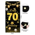 thumbnail image 6 of AYUQI Men Women 70th Birthday Decorations, Happy 70th Birthday Backdrop Banner Pennant Banner Black Gold Balloons, 70 Years Old Party Supplies, Black Gold 70 Birthday Decor 70th Bday for Grandparents, 6 of 8