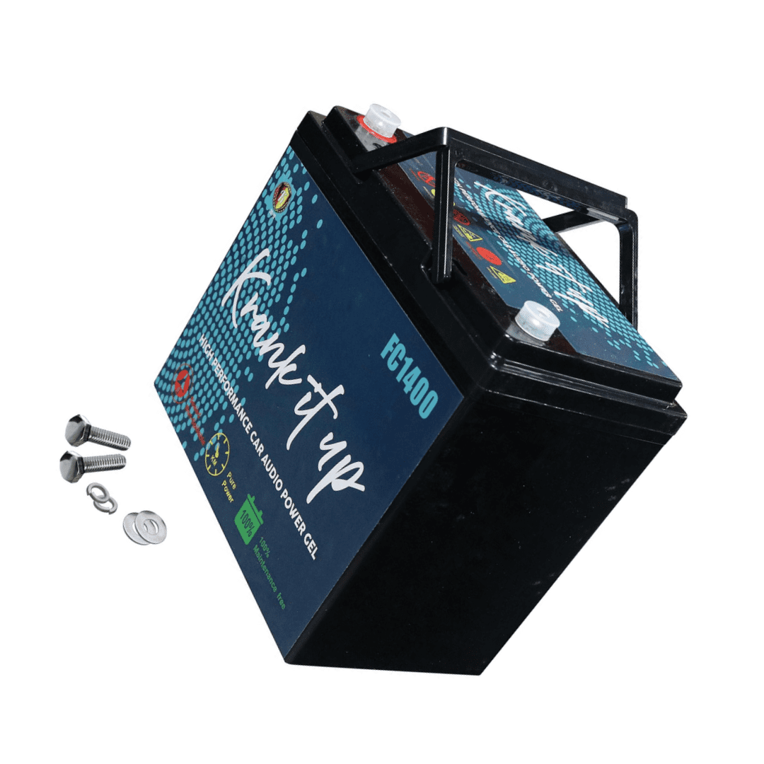 Krank It UP FC1400 12V Power Cell Battery – 1500 Watts / 60Ah AGM Power Supply for Car Audio Systems