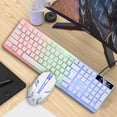 thumbnail image 1 of Juego de teclado y ratón luminosos, teclado colgante, tacto mecánico, juego electrónico, ratón, teclado, 1 of 4