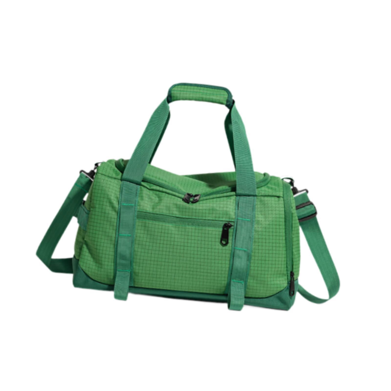 QccHieUs Gym Bag Fitness with Shoe Compartment Easy to Carry Tote Water Resistance Sports Green