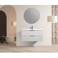 thumbnail image 5 of Themis 40 Inch White Wall Mount Vanity With A Integrated Sink, 5 of 7
