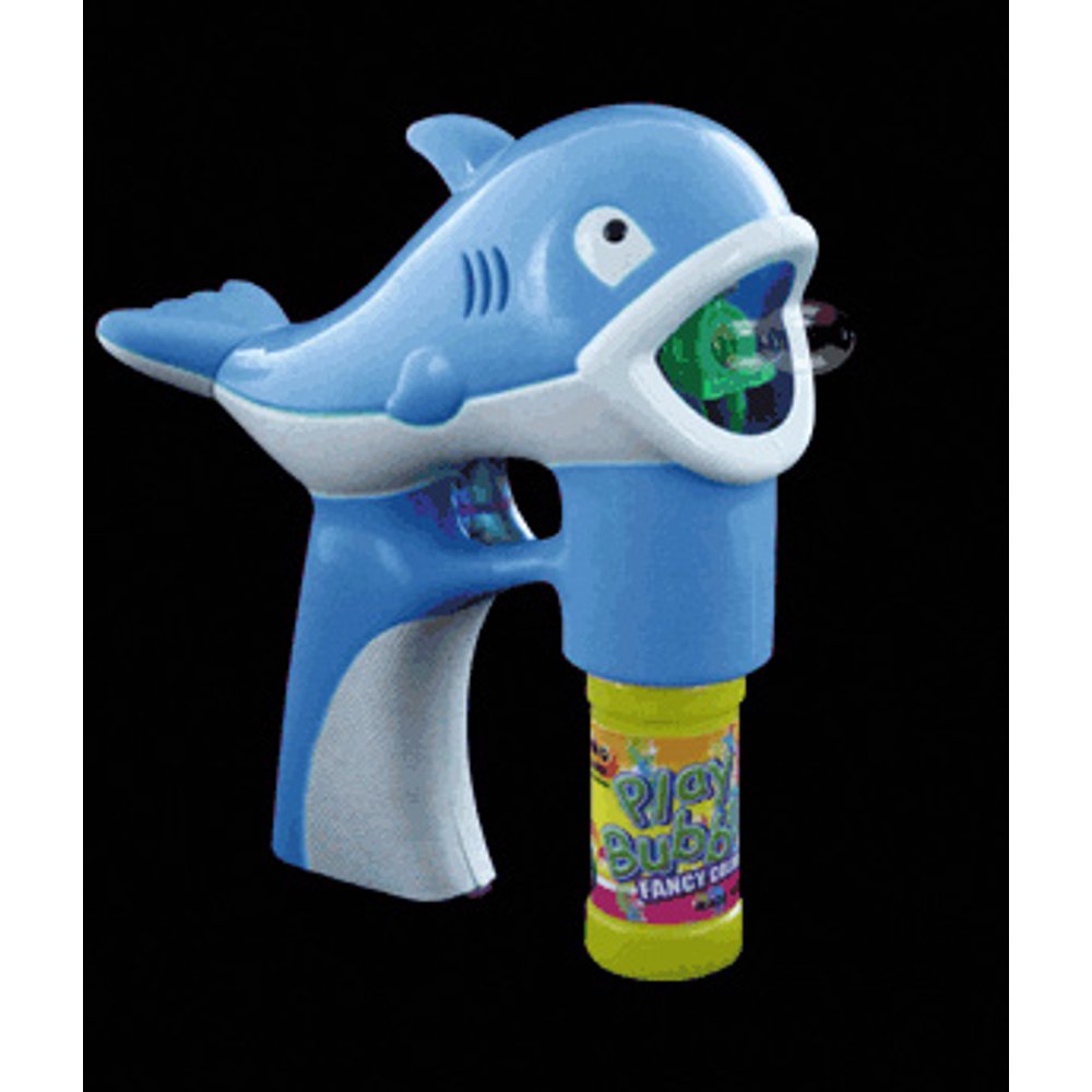 Fun Central R381 1 Piece 10 Inch LED Light Up Bubble Gun, Dolphin