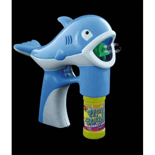 Fun Central R381 1 Piece 10 Inch LED Light Up Bubble Gun, Dolphin