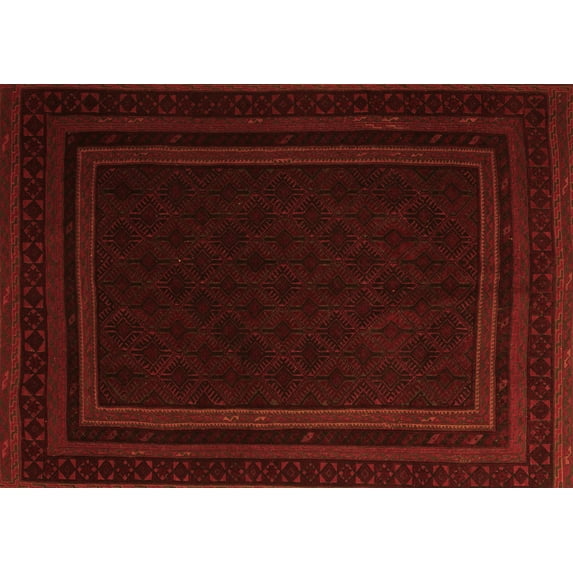 Ahgly Company Indoor Rectangle Southwestern Orange Country Area Rugs, 3' x 5'