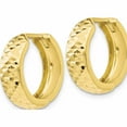 thumbnail image 2 of 10k Polished and Diamond-cut Hinged Hoop Earrings (16x16.75), 2 of 5