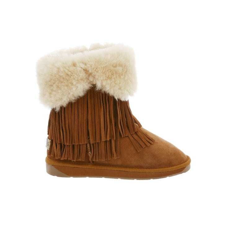 RJ's Fuzzies Women's Double Faced Fringe Sheepskin Boot