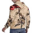 thumbnail image 6 of Sikiie Vintage Rose Botanical Art Men's Hoodie, Essentials Hoodie, Sweatshirt, Pullover Hooded Sweatshirt for Men-4X-Large, 6 of 7