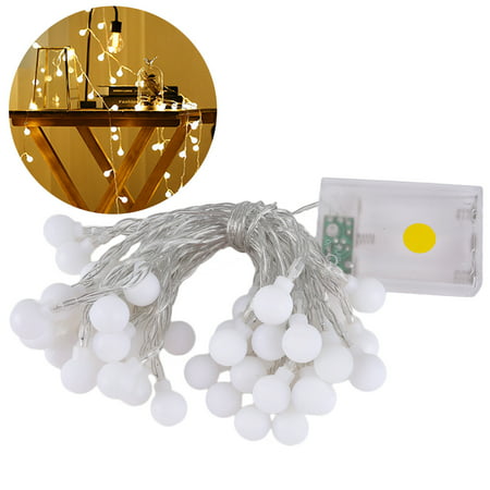 19.7ft String Light, Justdolife 40 Heads Round Ball Waterproof String Night Light LED Fairy Patio String Light for Outdoor Indoor Outside Home Christmas Party