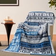 thumbnail image 2 of Joyfy Blanket for Dad 50" x 60" Soft Flannel Throw Blanket Birthday Father's  Day Gift，Grey, 2 of 8