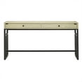 thumbnail image 3 of Weston Home Ivo 2-Drawer Desk with Power Outlet, Ivory White, 3 of 10