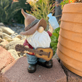 thumbnail image 2 of Exhart Solar Cowboy Gnome with Guitar, 2 of 10